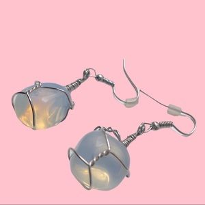 Opalite wire earrings